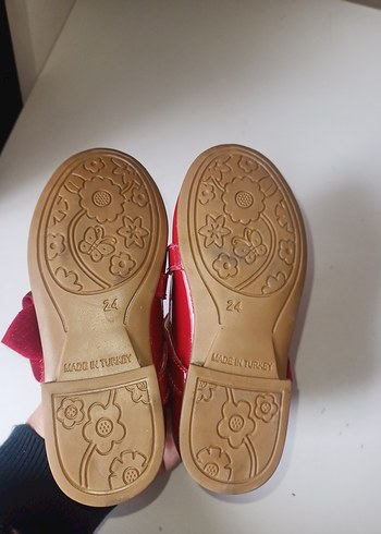 Kız Çocuk Kırmızı Tokalı Babet - Görsel 3