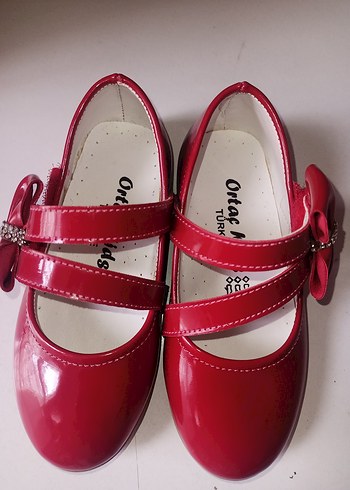 Kız Çocuk Kırmızı Tokalı Babet - Görsel 4