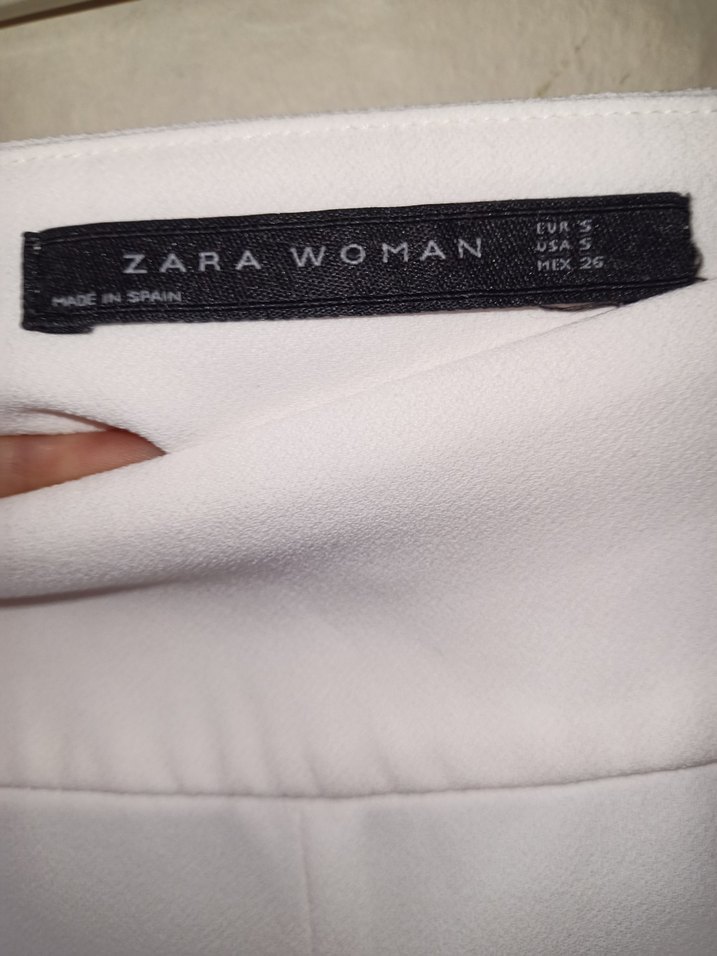 Beyaz Midi Kadın Kumaş Pantolon - Görsel 3