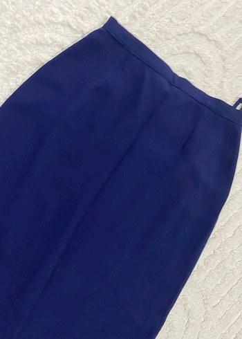 Lacivert Kadın Uzun Düz Etek - Görsel 2