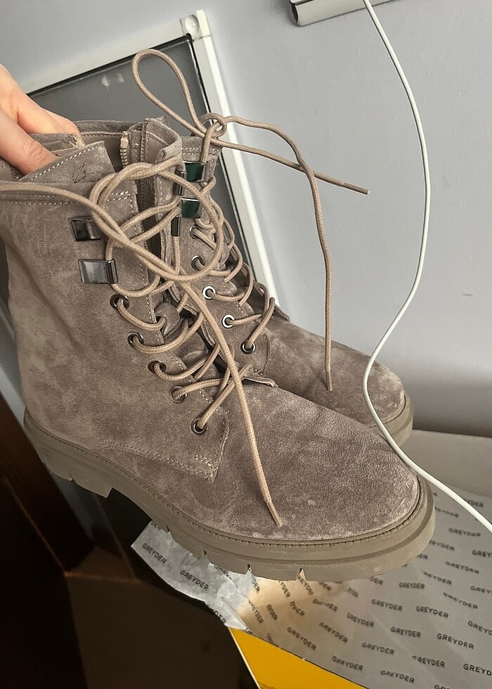 Greyder hakiki deri süet vizon bot - Görsel 5