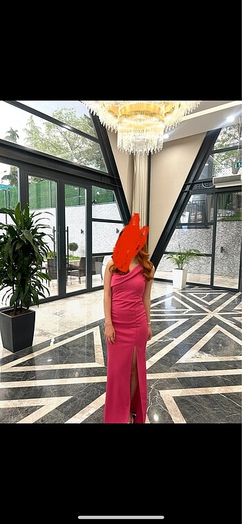 Fuşya Pembe Abiye Mezuniyet Balo Elbisesi