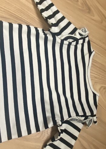 Kız Çocuk Minnie Mouse Çizgili Tişört - Görsel 3