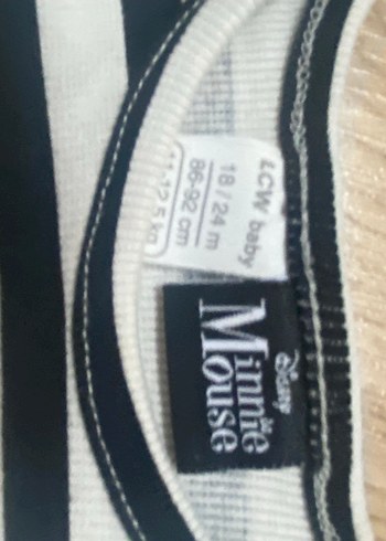 Kız Çocuk Minnie Mouse Çizgili Tişört - Görsel 2