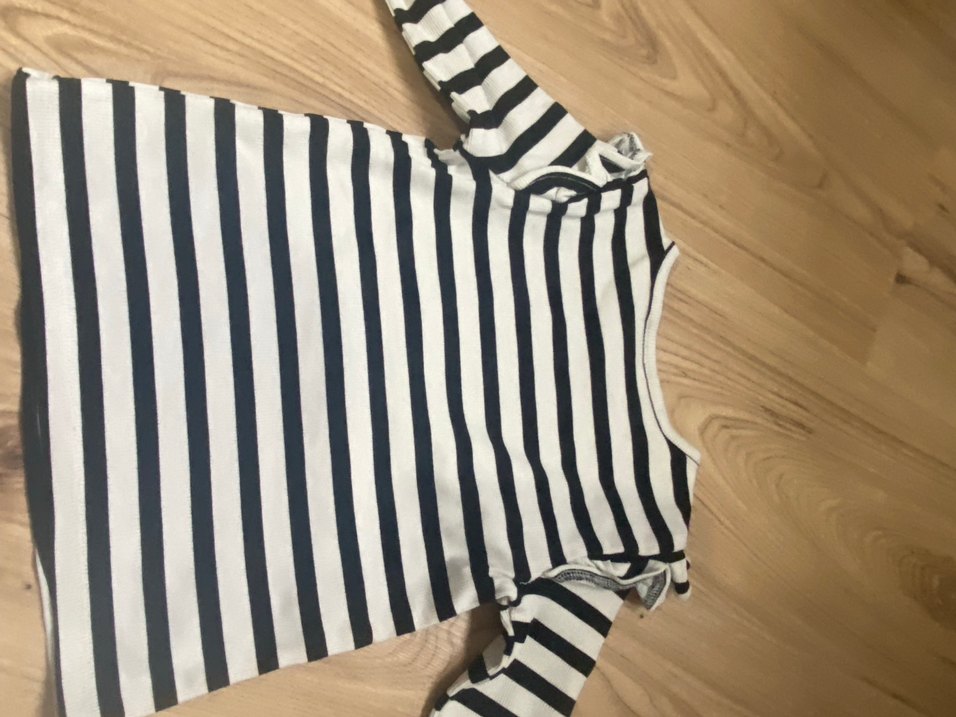 Kız Çocuk Minnie Mouse Çizgili Tişört - Görsel 3