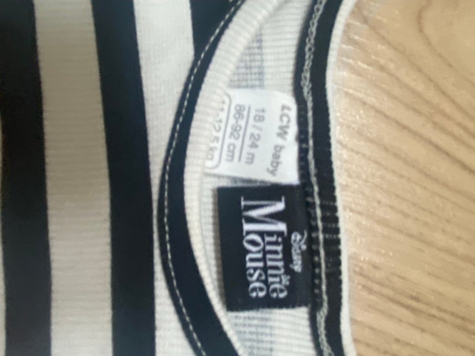 Kız Çocuk Minnie Mouse Çizgili Tişört - Görsel 2