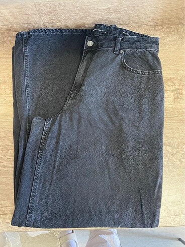 Soluk siyah bol paça pantolon/jean