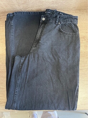 Diğer Soluk siyah bol paça pantolon/jean