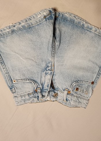 Düğmeli Mini Kot Şort zara - Görsel 2