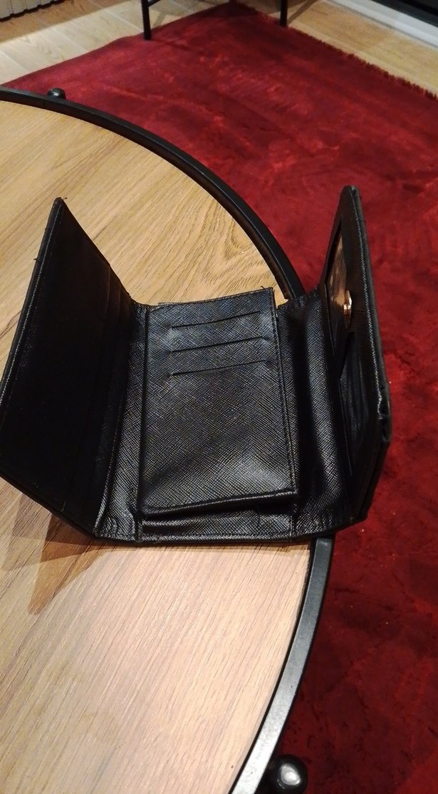 Fermuarlı Siyah Deri Kadın Cüzdanı - Görsel 2