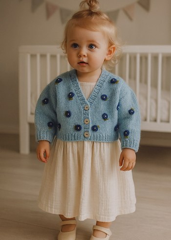 Kız bebek hırka - Görsel 3