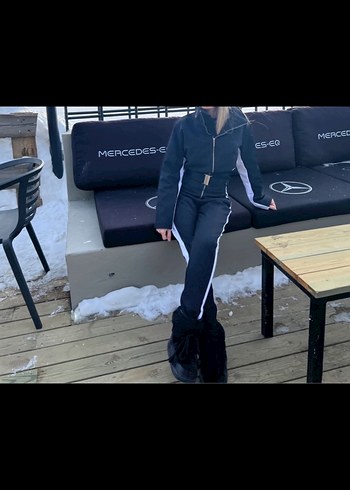 Ski Suit Kayak Tulumu Siyah Beyaz XS - Görsel 2