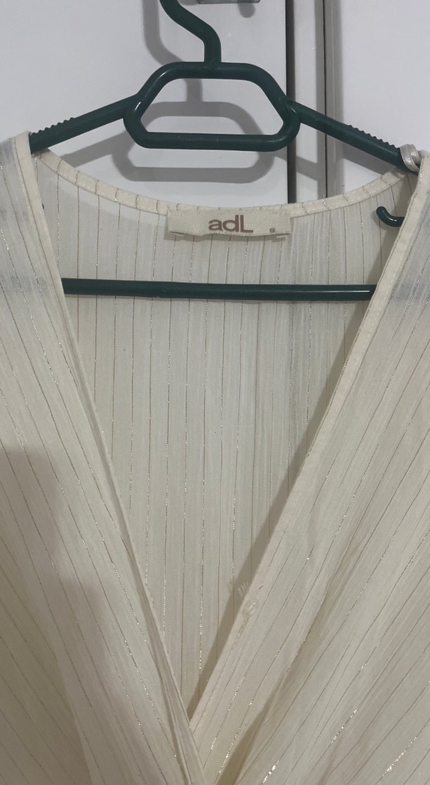 Beyaz Bohem Uzun Keten Elbise - Görsel 4