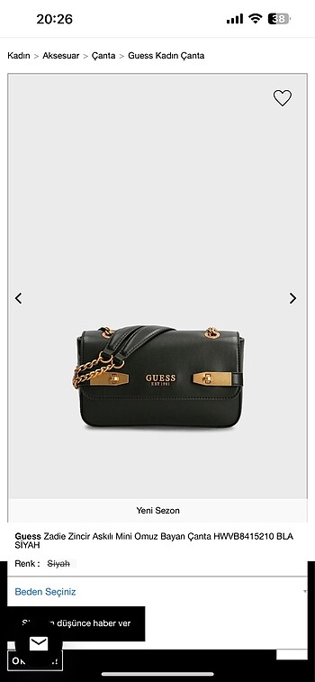 Orjinal guess çanta