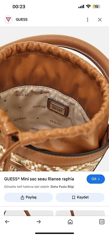 Guess Hasır desen çanta