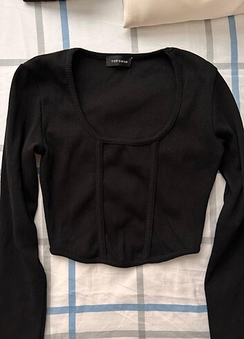 Siyah crop bluz