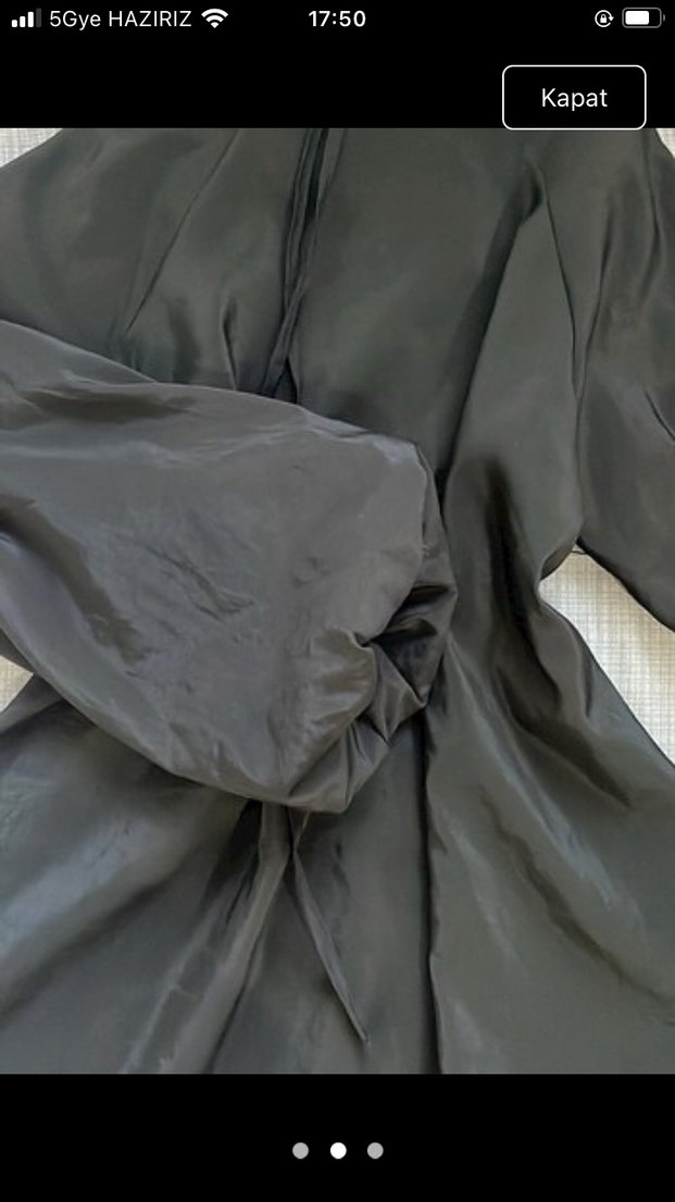 SiyahKadın Uzun Salaş Elbise - Görsel 2