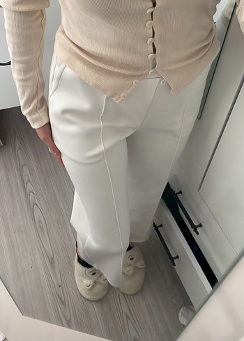 Zara Beyaz Scuba Pantolon