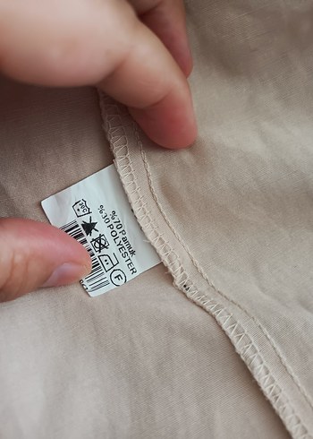 40 Beden Bej Kadın Gömlek