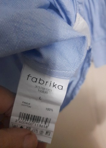 l Beden mavi Renk Fabrika marka l beden Mavi Erkek Gömlek