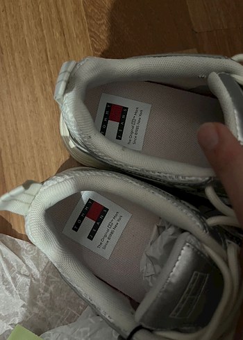 Beyaz Gri Kadın Spor Ayakkabı TOMMY HİLFİGHER ARCHİEVE SNEAKER - Görsel 5