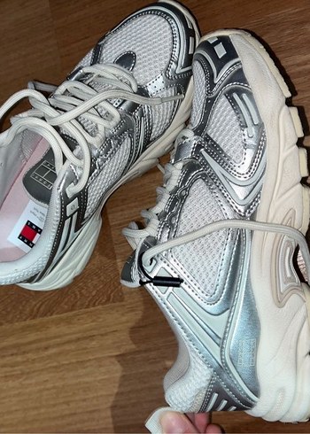 Beyaz Gri Kadın Spor Ayakkabı TOMMY HİLFİGHER ARCHİEVE SNEAKER - Görsel 6