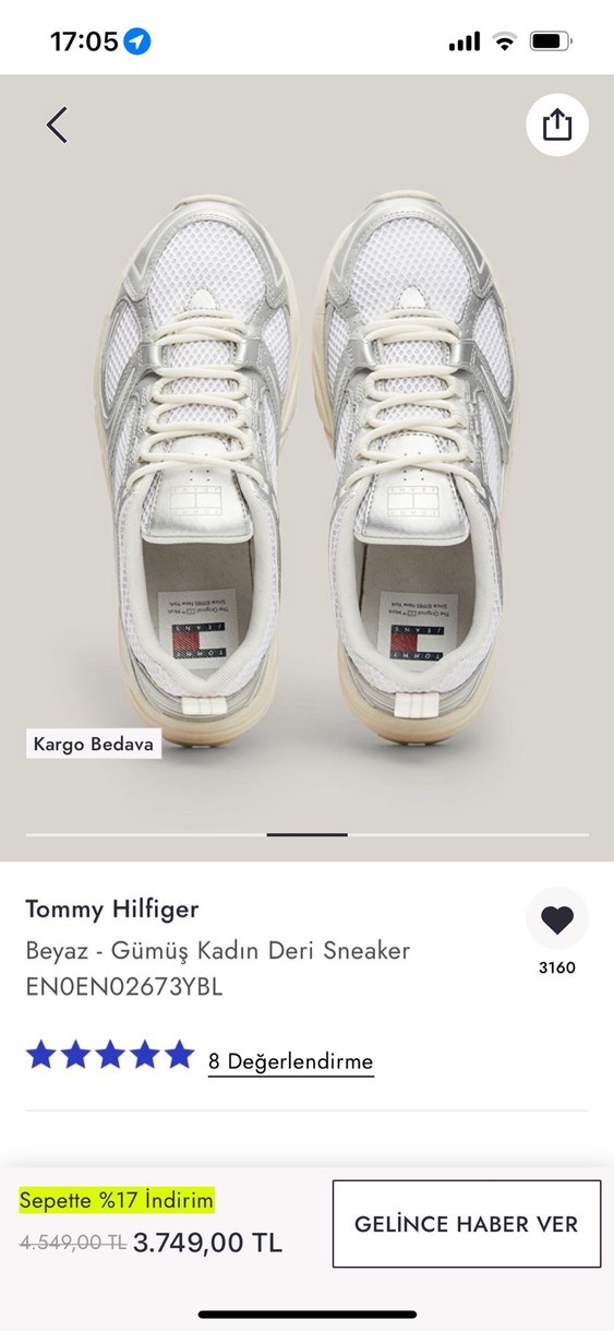 Beyaz Gri Kadın Spor Ayakkabı TOMMY HİLFİGHER ARCHİEVE SNEAKER - Görsel 2