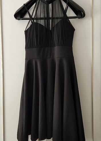Siyah Kısa Mezuniyet Düğün Balo Nişan elbise abiyw