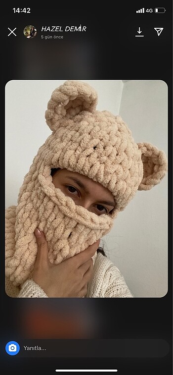 Ayıcık kulaklı bere balaclava balaklava