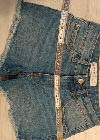 Primark 34 beden Kadın Mavi Denim Mini Şort - Görsel 5