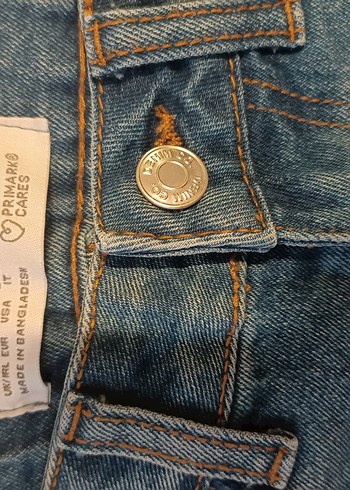 Primark 34 beden Kadın Mavi Denim Mini Şort - Görsel 3