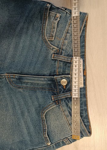 Primark 34 beden Kadın Mavi Denim Mini Şort - Görsel 6