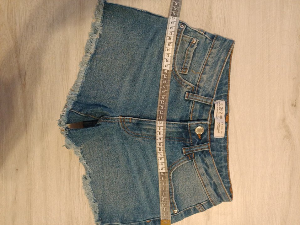 Primark 34 beden Kadın Mavi Denim Mini Şort - Görsel 5