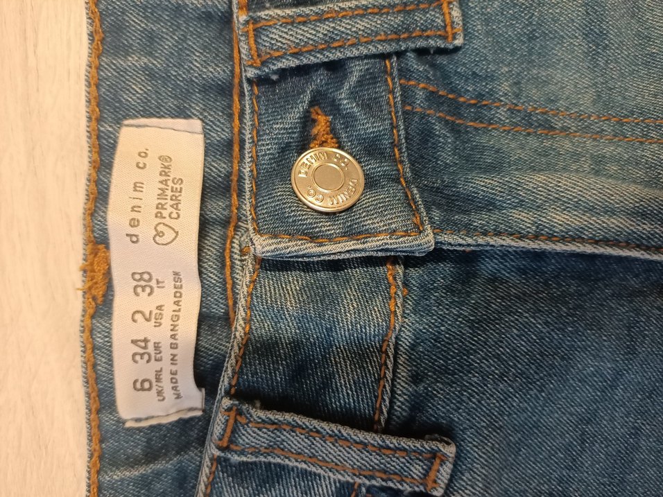Primark 34 beden Kadın Mavi Denim Mini Şort - Görsel 3
