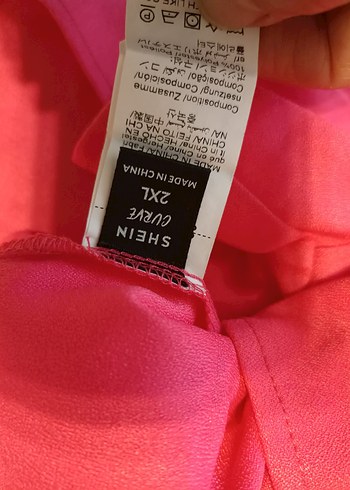 Shein 2XL Pembe Volanlı Tek Omuz Mini Tulum - Görsel 7