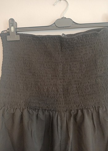 Beyou 44 beden.Kadın Siyah Straplez  Mini Tulum - Görsel 4