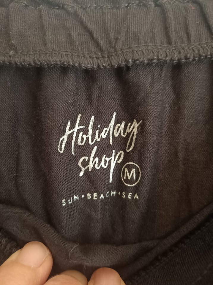 Siyah M beden straplez şortlu Kadın Tulum - Görsel 4