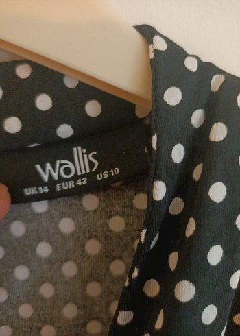 Wallis42 beden Kadın Siyah Puantiyeli Uzun Tulum - Görsel 3