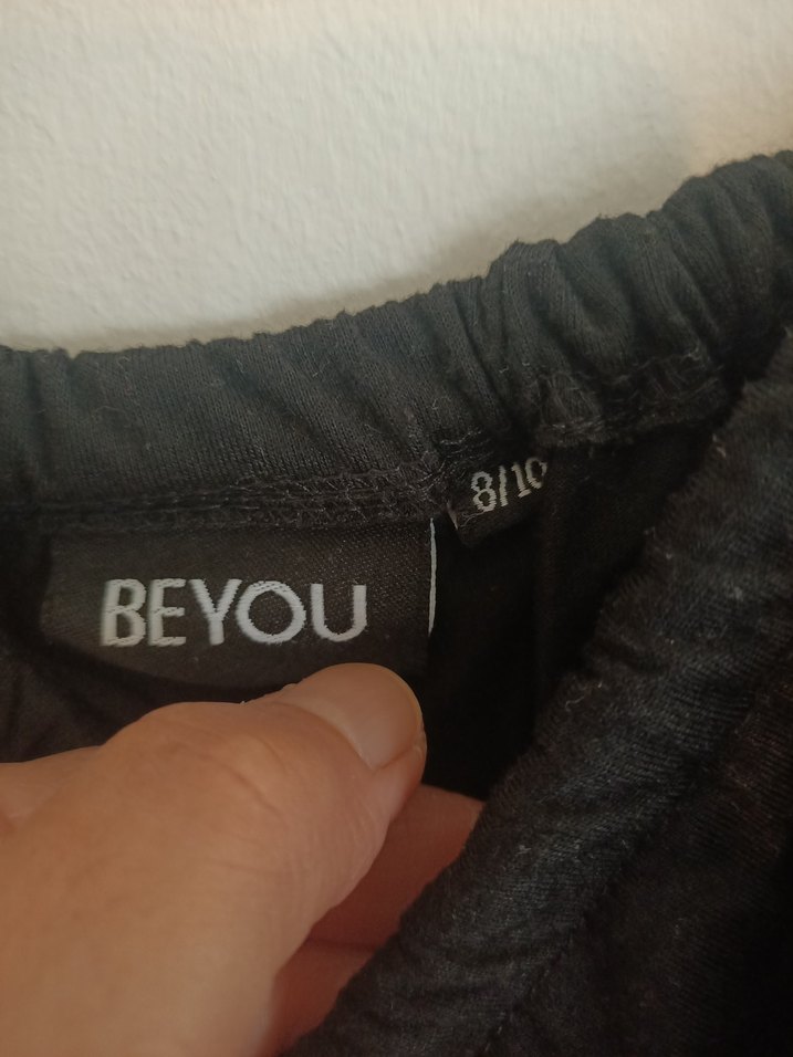 Beyou s-m beden Kadın Siyah Askılı Fırfırlı  şortlu Tulum - Görsel 5