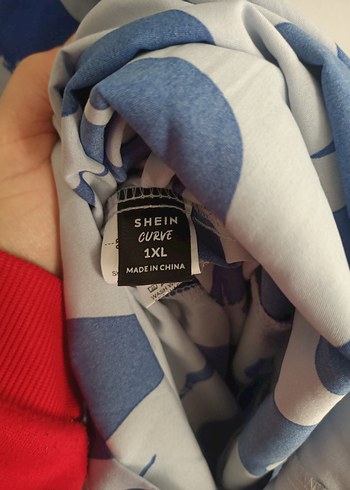 shein 1XL Mavi Gri Salaş Bağcıklı Uzun tulum - Görsel 5