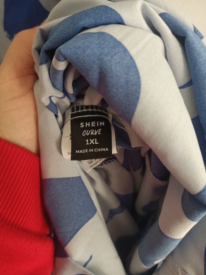 shein 1XL Mavi Gri Salaş Bağcıklı Uzun tulum - Görsel 5