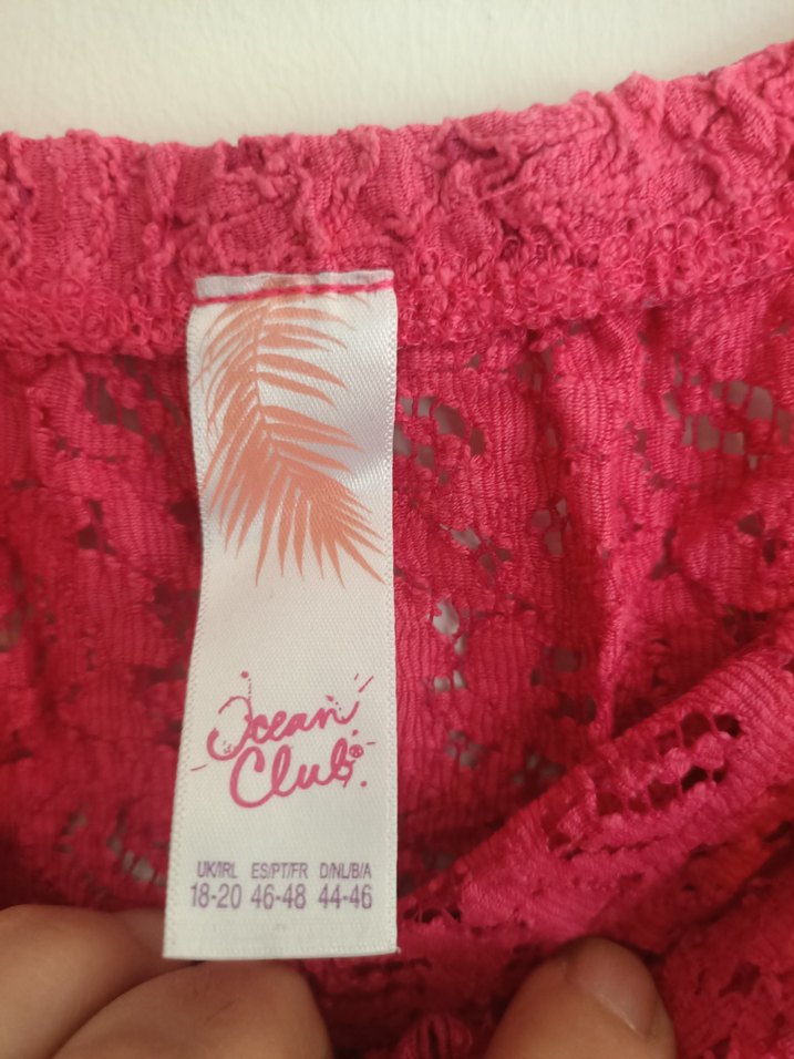 Ocean club 46 beden Pembe Dantelli Straplez Kadın Tulum - Görsel 3