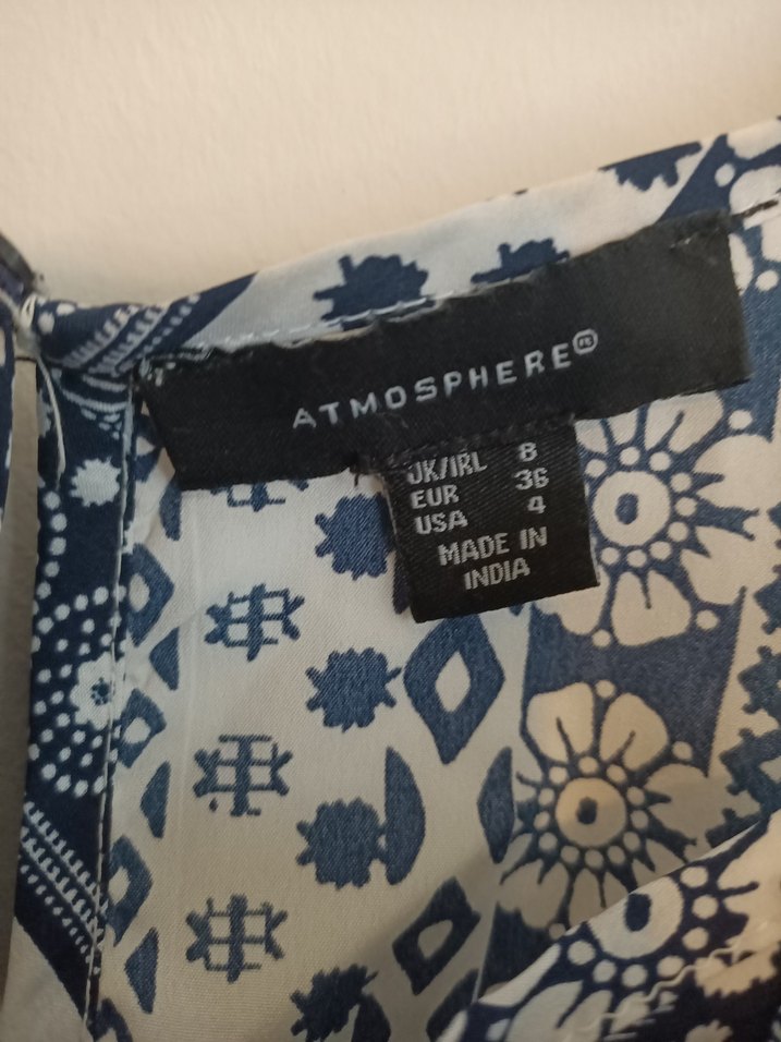 Atmosphere 36 beden.Kadın Çok Renkli Bohem Desenli Mini Tulum - Görsel 3