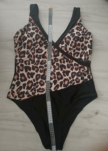 Shein 0XL  Leopar Desenli Mayo - Görsel 5