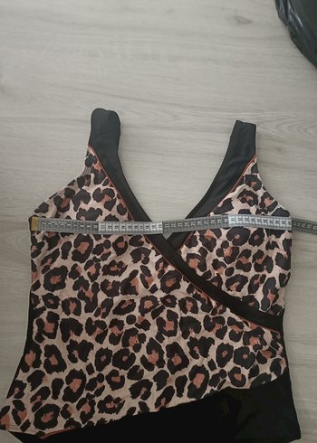Shein 0XL  Leopar Desenli Mayo - Görsel 7