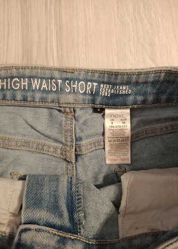 Next 36 beden Pastel Renkli Kadın Mini Denim Şort - Görsel 3