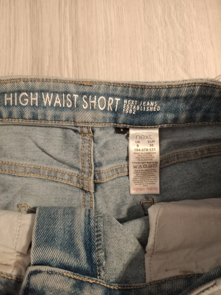 Next 36 beden Pastel Renkli Kadın Mini Denim Şort - Görsel 3