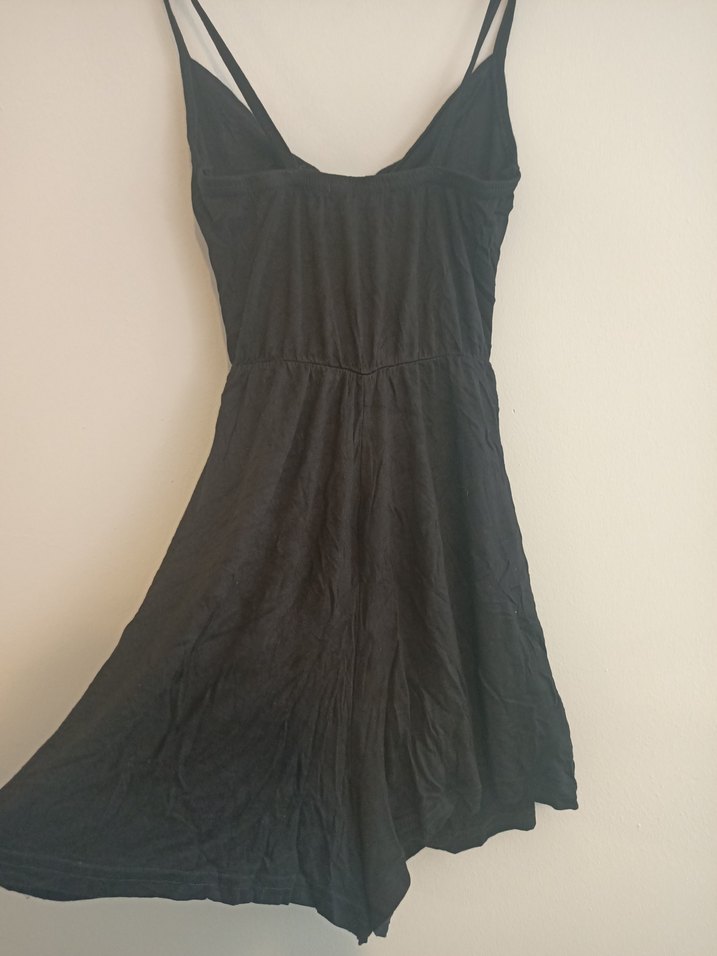 Prettylittle thing 38 beden Siyah V Yaka Kolsuz Midi Kadın Tulum - Görsel 4