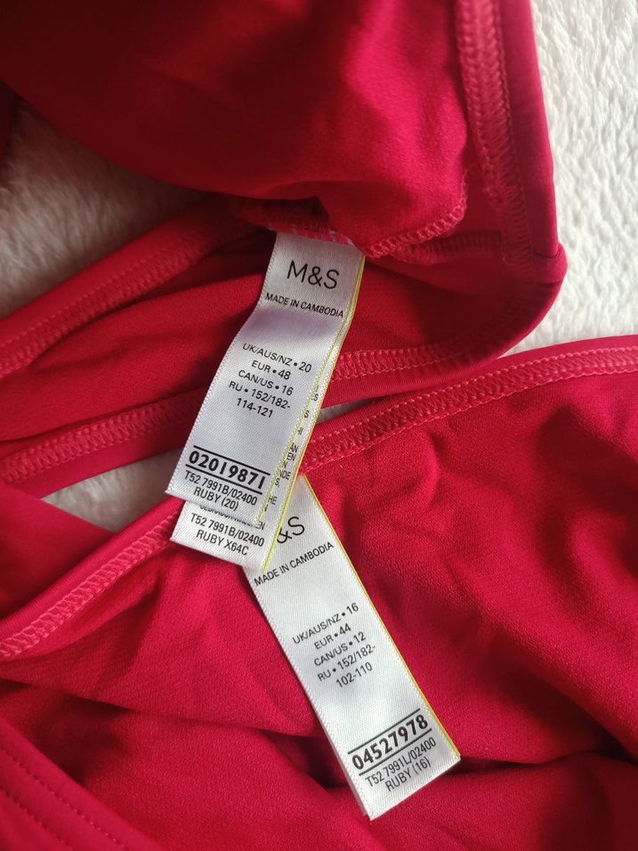 Marks and çok 44 beden Kırmızı Strappy Bikini Takımı - Görsel 2