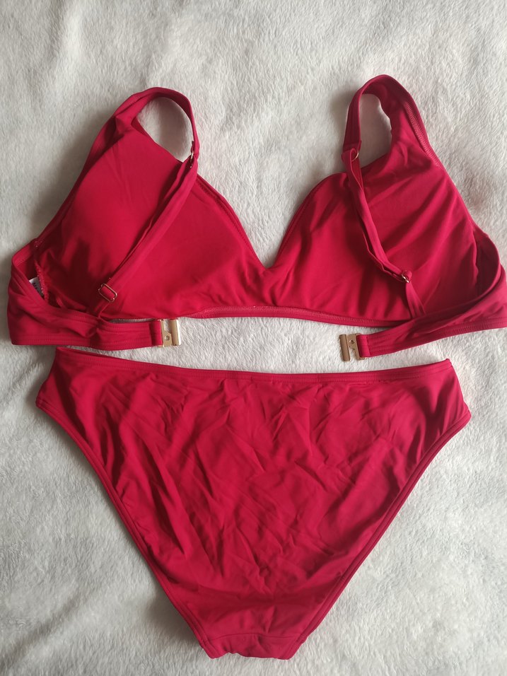 Marks and çok 44 beden Kırmızı Strappy Bikini Takımı - Görsel 3